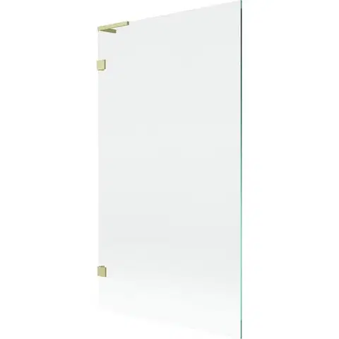 Sprchové dvere MEXEN/S - Lunar L vaňová zástena FIX 100 x 150, transparent, zlatá kartáčovaná 897L-100-000-55-00