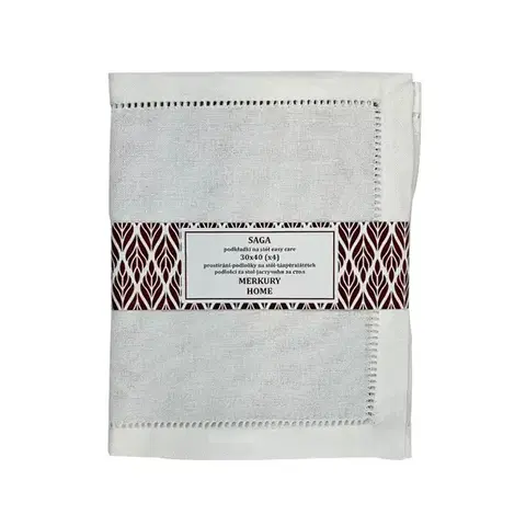Bytový textil Podložka SAGA ecru 30x40 easy care kpl. 4 ks
