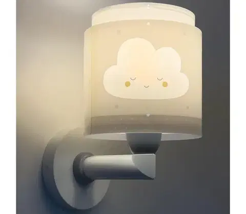 Svietidlá Dalber 76019E - Detské nástenné svietidlo BABY DREAMS 1xE27/15W/230V šedá 76019E