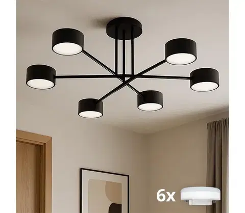 Svietidlá BRILAGI - LED prisadený luster MONO 6xGX53/30W/230V čierny 89-019B