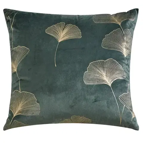 Dekoračné obliečky Poťah na vankúš Ginko zelený 40x40 cm