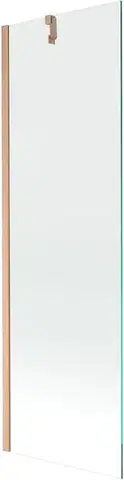 Sprchové dvere MEXEN/S - Next vaňová zástena FIX 60 x 150, transparent, meď kartáčovaná 895-060-000-00-00-65