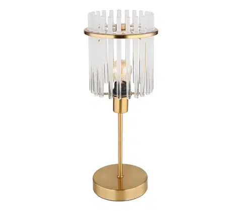 Lampy Globo 15698TM - Stolná lampa GORLEY 1xE14/40W/230V pr. 15 cm zlatá 15698TM