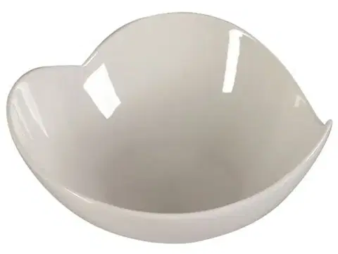Misy a misky Kinekus Servírovacia miska porcelánová, priemer 15cm, biela, list, SALSA