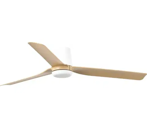 Ventilátory FARO Barcelona FARO 33829WT - Stropný látor PUNT TUB M hnedá/biela pr. 132 cm WT + DO 33829T