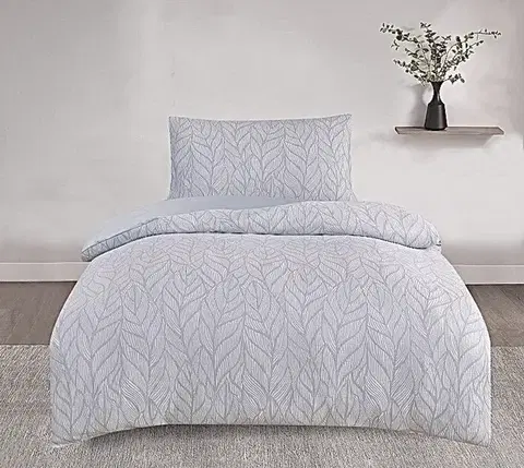 Obliečky Obliečky damaškové žakarové Harmony sivé 200x140cm+90x70cm TiaHome