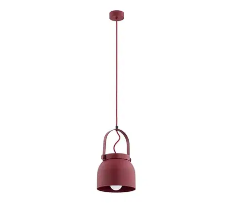 Svietidlá Argon 8282 - Luster na lanku LOGAN 1xE27/15W/230V pr. 20 cm červená 8282