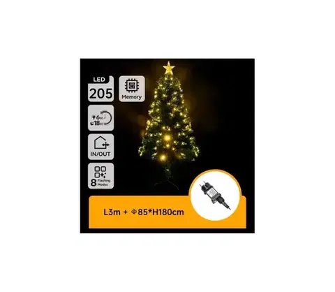 Vianočné dekorácie  B.V.  - Vonkajší vianočný stromček LED/6W/230V 180 cm IP44 teplá biela B10303K6Y