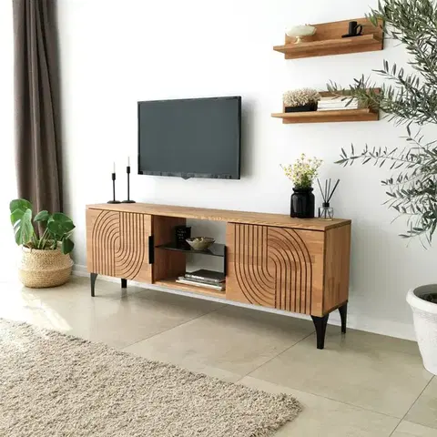 Obývacie steny TV skrinka / Obývacia stena Lidya - Oak