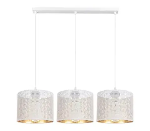 Svietidlá HEXE Luster na lanku ALDO 3xE27/60W/230V biela 0033