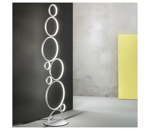 Lampy Ondaluce - LED stmievateľná stojaca lampa POIS LED/52W/230V 160 cm strieborná PT.POIS/SILVER