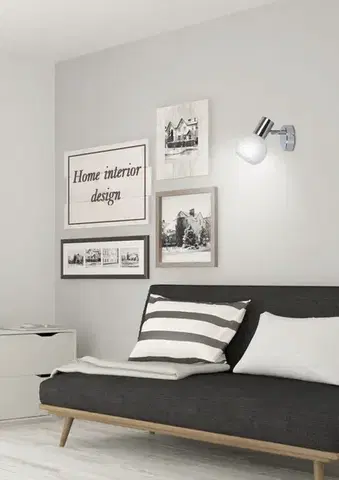 Nástenné svetlá Nástenná lampa 1X40W E14 chróm TURNO