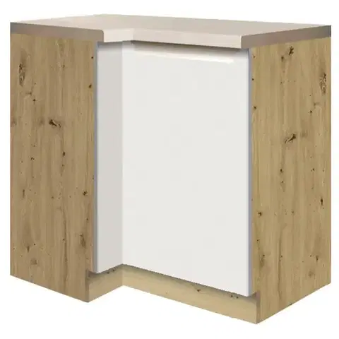 Kuchynské skrinky stojace Skrinka do kuchyne Glamour 14d pravá White