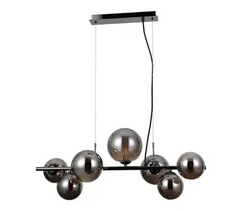 Svietidlá  PND-406007-7A-BCR - Luster na lanku CANELLO 7xG9/5W/230V čierna PND-406007-7A-BCR