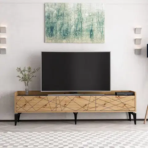 TV stolíky DORO TV stolík na nožičkách, dub Artisan / antracit