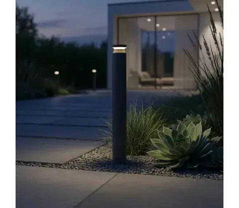 Záhradné lampy Ideal Lux - LED Vonkajšia lampa BOEING LED/14W/230V 100 cm IP65 čierna 346731