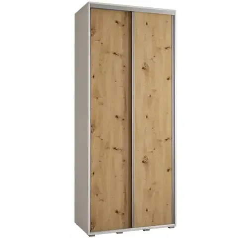 Šatníkové skrine Skriňa 45 Canaris 12 120 biela/artisan/silver
