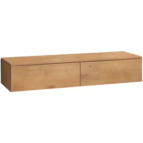 Kúpeľňový nábytok CERANO - Kúpeľňová skrinka pre umývadlá na dosku Noira - dub medový - 120x28x48 CER-8050BD7614