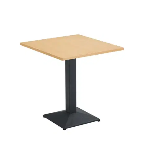 Jedálenské stoly KONDELA Rinaldo Typ 1 jedálenský bistro stôl 70x70 cm dub / čierna