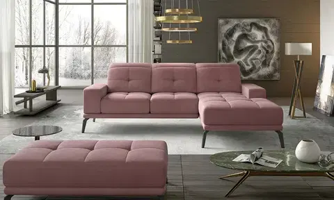 Sedacie súpravy NABBI Tirreno P rohová sedačka ružová