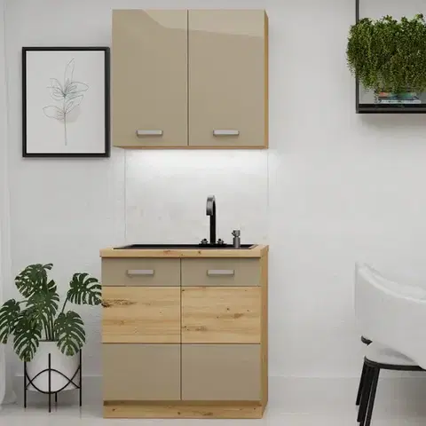 Modulový kuchynský nábytok Kuchynská Linka Artisan Cappuccino 80 cm bez pracovnej dosky