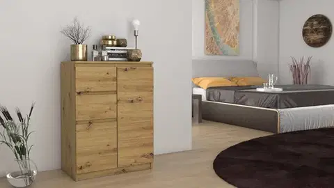 Komody a skrinky Moderná komoda 2D2S, dub artisan