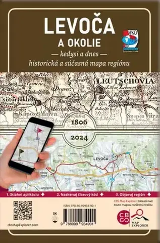 Slovensko a Česká republika Porovnávacia mapa Levoča a okolie - kedysi a dnes