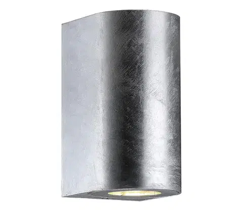 Svietidlá Nordlux - Vonkajšie nástenné svietidlo CANTO 2xGU10/28W/230V IP44 strieborné 49721031