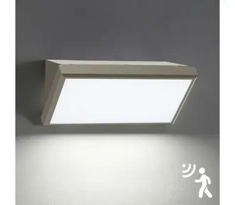 LED osvetlenie BRILAGI-LED Vonkajšie nástenné svietidlo so senzorom TRIANGLE LED/20W/230V sivé IP65 BRI199