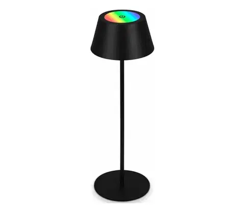 Lampy Brilo - LED RGB nabíjateľná dotyková stolná lampa KIKI LED/2,6W/5V IP44 2600 mAh čierna 7466015