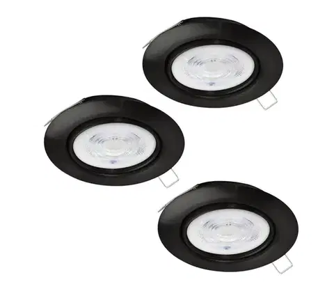 Svietidlá Eglo 901755 - SADA 3x LED Podhľadové svietidlo FAVAZZINA 1xGU10/4W/230V čierna 901755