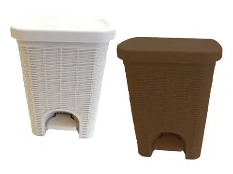 Koše odpadkové MAKRO - Koš odpadkový 25 l šlapací, imitácia rattanu
