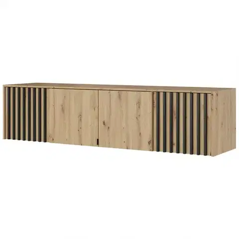 Nadstavce na skrine Nadstavec Na Skriňu Nelly 4d  Dub Artisan/Čierna