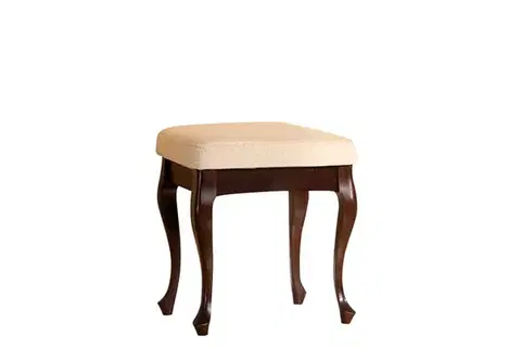 Taburetky TARANKO Wersal W rustikálna taburetka wenge / béžový vzor (A4 1013)