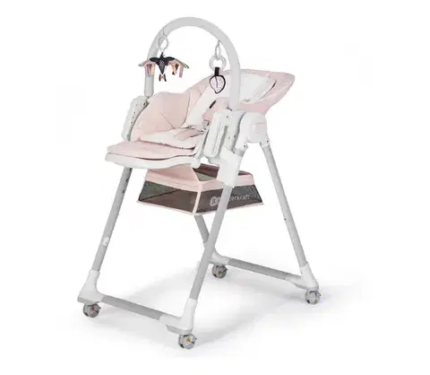 Jedálenská stolička KINDERKRAFT - Detská jedálenská stolička 2v1 LASTREE ružová/biela KHLAST00PNK0000