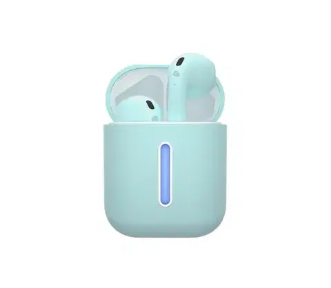 Predlžovacie káble TESLA Electronics - Bezdrôtové slúchadlá 300 mAh + 2x 25 mAh IPX4 tyrkysové TESO00012