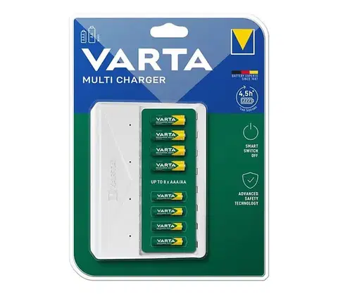 Predlžovacie káble Varta 57659101401 - Nabíjačka batérií 8x AA/AAA 5V 57659101401