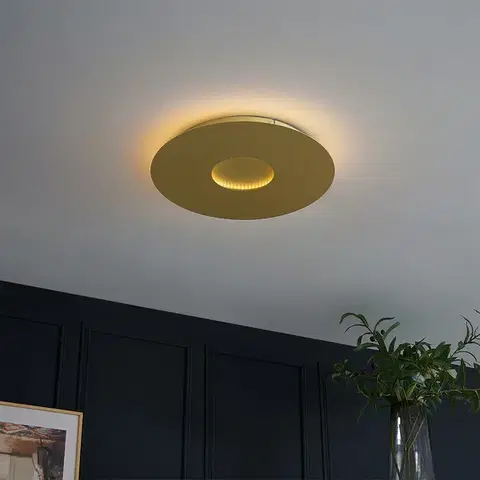 Stropné osvetlenie Moderné stropné svietidlo zlaté 40 cm vrátane LED s 3-stupňovým stmievaním - Morning