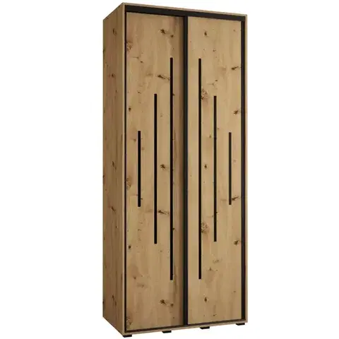 Šatníkové skrine Skriňa 45 Canaris 12 100 artisan/čierna