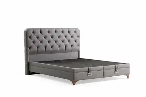 Postele Rám manželskej postele s čelom Samira 140 x 200 - Grey