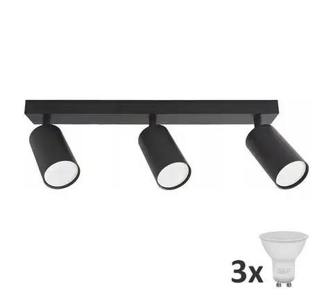 Svietidlá  LED Bodové svietidlo ANGIE 3xGU10/6W/230V čierna MX0117+3xBG0217