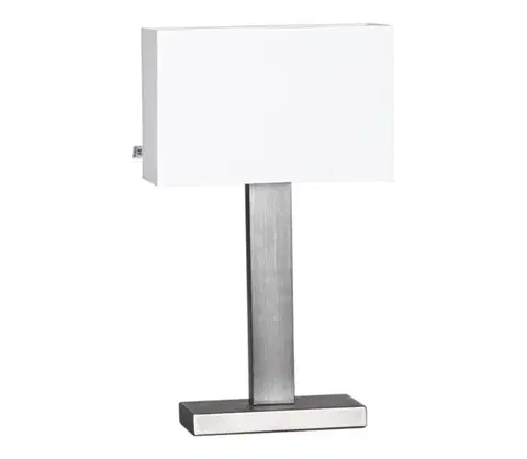 Lampy ByRydens 4002680-6524 - Stolová lampa PRIME 1xE27/5W/230V biela/matný chróm 4002680-6524