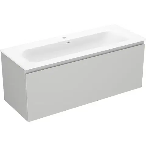 Kúpeľňový nábytok MEXEN/S - Orio kúpeľňová skrinka 120 cm s umývadlom Vela, 1 šuplík, sivá mat/biela mat 91A10-12047-1-BF62-W23M01