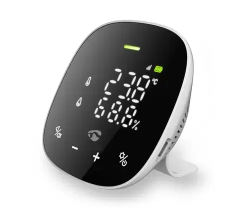 LED osvetlenie  WIFISA20CBK-Inteligentný monitor kvality ovzdušia s LED displejom SmartLife Wi-Fi WIFISA20CBK