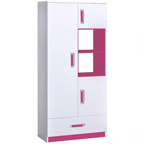 Sektorový nábytok Regál NR-3 Trafiko 90 ružové