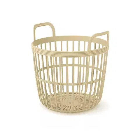 Úložné boxy NABBI IKPIO370 plastový univerzálny kôš s úchytkami 37 cm béžová