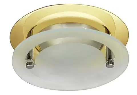 Stropná svetla Pevná stropná lampa, mosadz, so sklom OZS-07