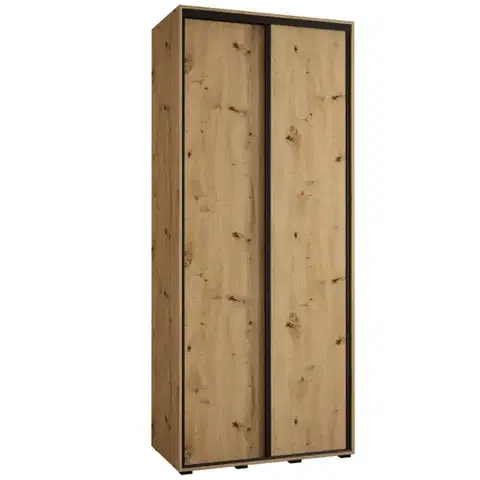 Šatníkové skrine Skriňa 45 Canaris 1 120 artisan/čierna