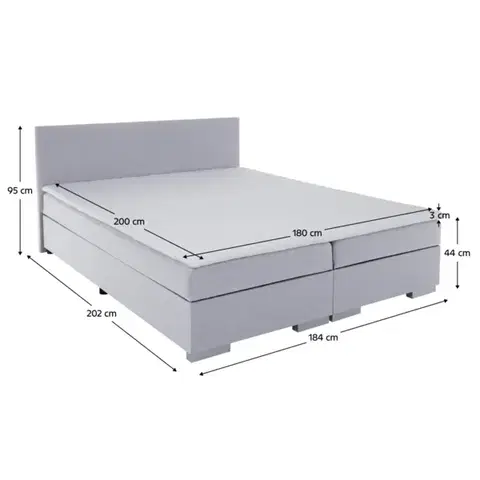 Boxspring Boxspringová posteľ ADRIANA 1 Tempo Kondela