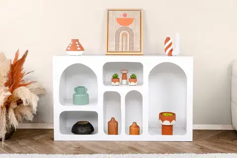 Regály MARK policová knižnica, biela